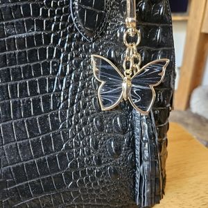 Brahmin Butterfly Charm Tassel - Black Melbourne